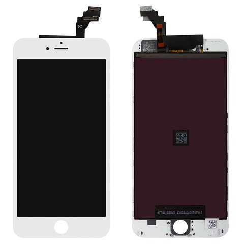 Дисплей для Apple iPhone 6 Plus, белый, с рамкой, Copy, Tianma