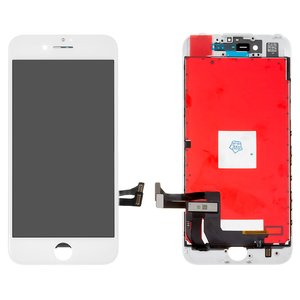 Дисплей для iPhone 7, белый, с рамкой, Copy, tianma