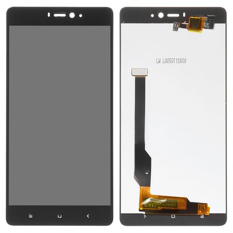 Дисплей для Xiaomi Mi 4c, чорний, без рамки, Оригінал переклеєне скло , переклеєний сенсорний екран
