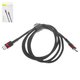 USB кабель Baseus Cafule, 2xUSB тип-C, 100 см, 60 Вт, 3 A, чорний, червоний, #CATKLF-G91