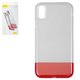 Чохол Baseus для iPhone XR, червоний, прозорий, силікон, пластик, #WIAPIPH61-RY09