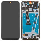 Дисплей для Huawei P30 Lite, чорний, з рамкою, High Copy, (48 MP)