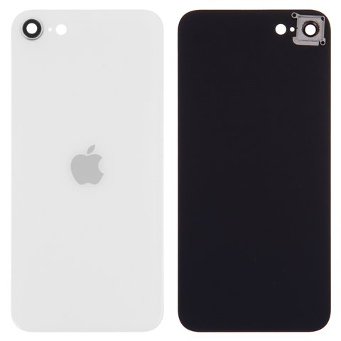 Задня панель корпуса для iPhone SE 2020, біла, із склом камери, small hole