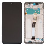 Дисплей для Xiaomi Redmi Note 9 Pro, Redmi Note 9S, білий, з рамкою, Оригінал (переклеєне скло), M2003J6B2G, M2003J6A1G