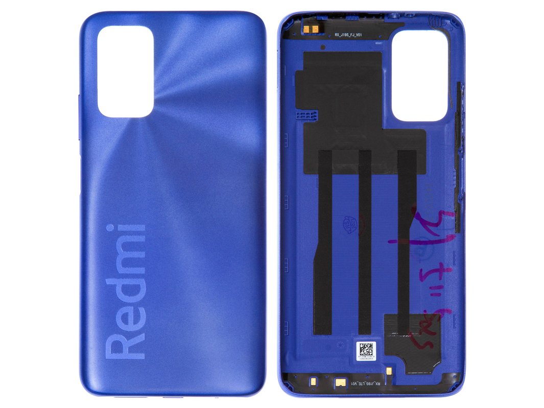 Задня панель корпуса для Xiaomi Redmi 9T, синя, twilight Blue, J19S,  M2010J19SG, M2010J19SY - Всі запчастини