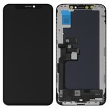 Дисплей для iPhone XS, чорний, з рамкою, Copy, (TFT), JK