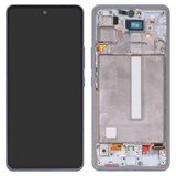 Дисплей для Samsung A536 Galaxy A53 5G, синій, з рамкою, Original (PRC)
