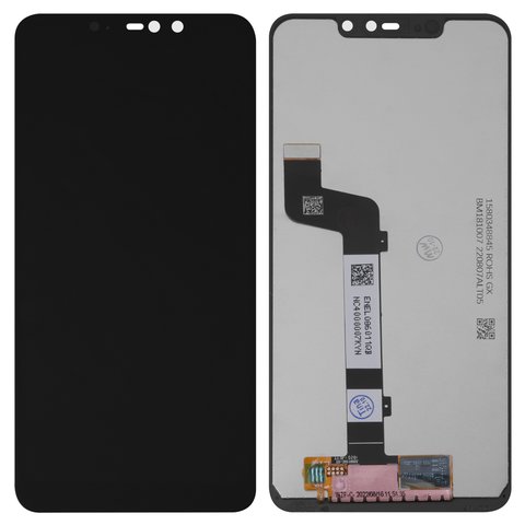 Дисплей для Xiaomi Redmi Note 6 Pro, чорний, без рамки, Сopy, з широким обідком, M1806E7TG, M1806E7TH, M1806E7TI