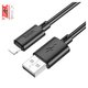 USB кабель Hoco X88, USB тип-A, Lightning, 100 см, 2,4 А, черный, #6931474783301