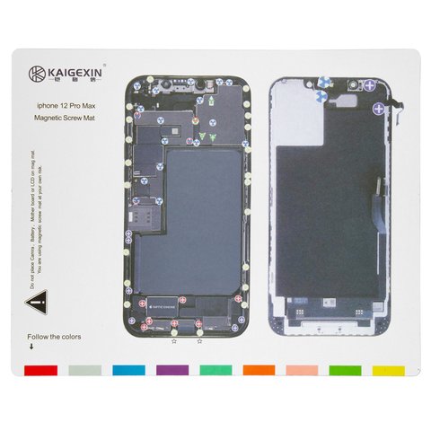 Коврик монтажный для Apple iPhone 12 Pro Max, магнитный, для раскладки шурупов