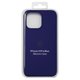 Чехол для iPhone 14 Pro Max, черный, синий, Original Soft Case, силикон, dark blue (08) full side