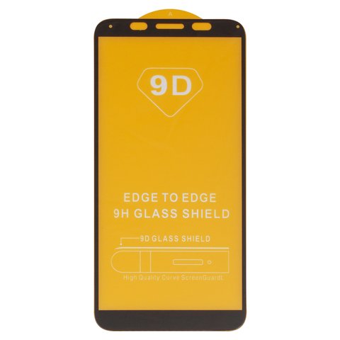 Защитное стекло для Xiaomi Redmi 6, Redmi 6A, совместимо с чехлом, Full Glue, без упаковки , черный, cлой клея нанесен по всей поверхности