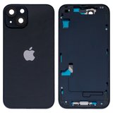 Корпус для iPhone 14, чорний, з тримачем SIM-карти, з боковими кнопками, High Copy, Global, midnight