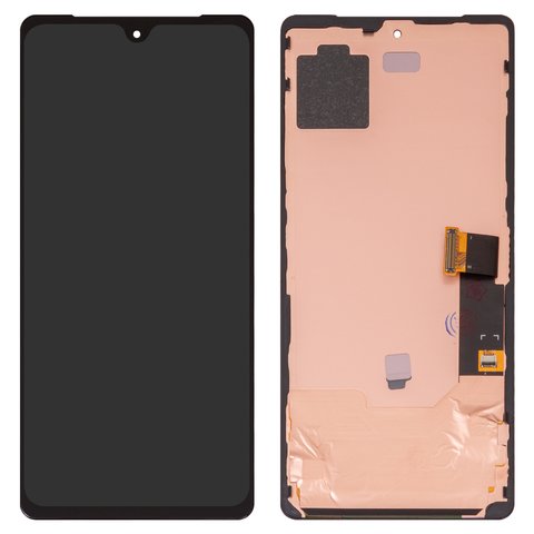 Дисплей для Google Pixel 7, черный, с рамкой, High Copy, с широким ободком, OLED  GVU6C, GQML3