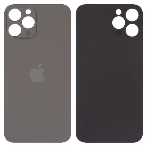 Задня панель корпуса для iPhone 12 Pro Max, сіра, не потрібно знімати скло камери, Original PRC , big hole, graphite