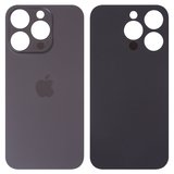 Задняя панель корпуса для iPhone 14 Pro, черная, не нужно снимать стекло камеры, Original (PRC), big hole