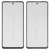 Скло корпуса G+OCA PRO для Tecno Pop 8, Spark 20 (KJ5), Spark 20C (BG7), Spark Go (2024) (BG6); Infinix Hot 40i (X6528B), Smart 8 (X6525), з ОСА-плівкою, чорне