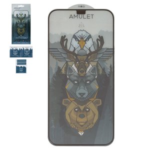 Защитное стекло iNobi Amulet для Apple iPhone 12, iPhone 12 Pro, Full Glue, Anti Static, черный