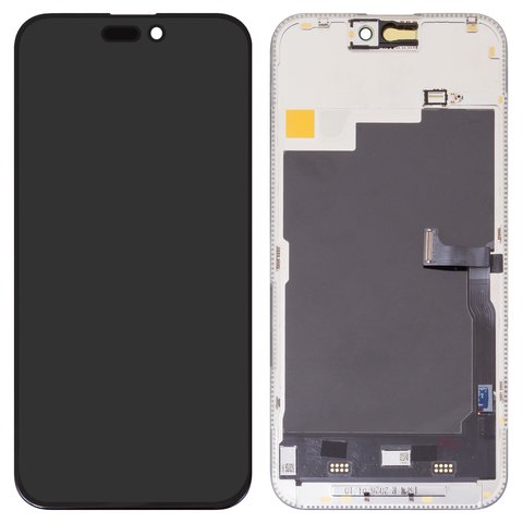 Дисплей JCID для iPhone 15 Pro Max, черный, с рамкой, High Copy, без ошибки, OLED  soft, Diagnosable, 120Hz