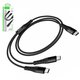 USB кабель Hoco X123, USB тип-C, 2xUSB тип-C, 100 см, 3 A, черный, в нейлоновой оплетке, #6942007663595