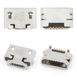 Charge Connector compatible with Asus FonePad 7 FE170CG; Sony D2004 Xperia E1, D2005 Xperia E1, D2104 Xperia E1 DS, D2105 Xperia E1 DS, D2114 Xperia E1 TV; HTC S710e Incredible S, 5 pin, micro USB type B 