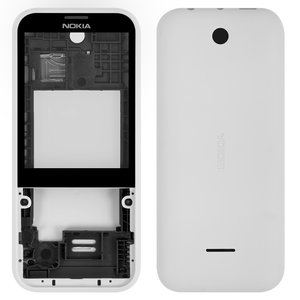 Housing compatible with Nokia 225 Dual Sim, white 