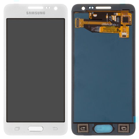 Дисплей для Samsung A300 Galaxy A3, белый, без регулировки яркости, без рамки, Сopy, TFT 