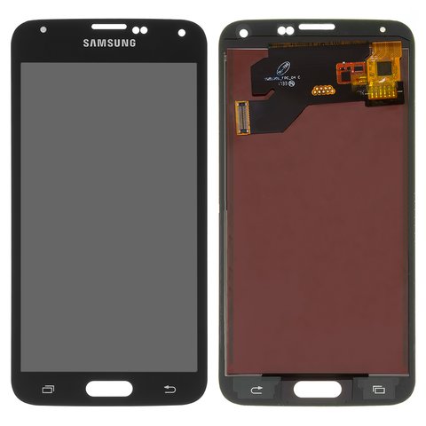 Pantalla LCD puede usarse con Samsung G900 Galaxy S5, negro, con ajuste de brillo, Best copy, sin marco, Copy, TFT 