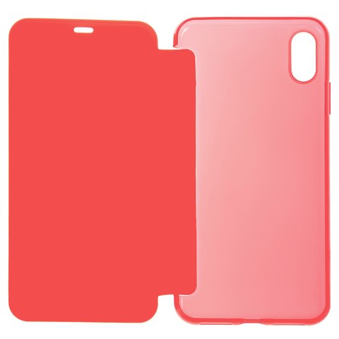 Case Baseus compatible with iPhone XS Max, red, matt, flip, silicone, plastic  #WIAPIPH65 TS09