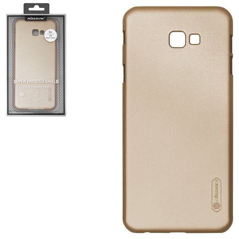 Funda Nillkin Super Frosted Shield puede usarse con Samsung J415 Galaxy J4+, dorado, mate, con soporte, plástico, #6902048166851