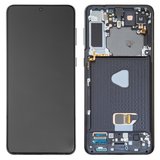 Pantalla LCD puede usarse con Samsung G996 Galaxy S21 Plus 5G, negro, con marco, Original (PRC), phantom black