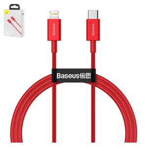 USB кабель Baseus Superior, USB тип C, Lightning, 100 см, 20 Вт, красный, силиконовый, #CATLYS A09