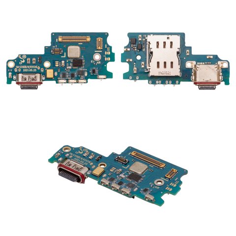 Cable flex puede usarse con Samsung G990B Galaxy S21 FE 5G, del micrófono, del conector de carga, con conector de SIM, Original PRC , placa del cargador