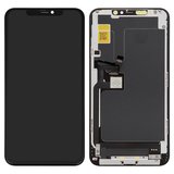 Pantalla LCD puede usarse con iPhone 11 Pro Max, negro, con marco, AAA, (TFT), JK