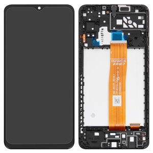 Pantalla LCD puede usarse con Samsung A047 Galaxy A04s, negro, con marco, Original PRC , A047F_REV0.1