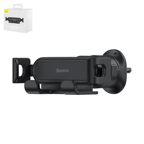 Car Holder Baseus Stable Series Lite, black, for deflector  #SUWX010001