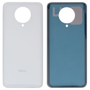 Housing Back Cover compatible with Xiaomi Poco F2 Pro, white, High Copy, Logo Poco, M2004J11G 