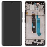 LCD compatible with Xiaomi Redmi Note 14 Pro 4G, (black, with frame, Original (PRC), 24116RACCG)