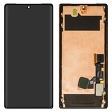 LCD compatible with Google Pixel 6 Pro, (black, with frame, original (change glass) , GLUOG, G8VOU)