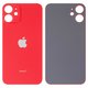 Housing Back Cover compatible with iPhone 12 mini, (red, no need to remove the camera glass, Original (PRC), big hole)