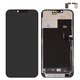 LCD compatible with iPhone 13 Pro Max, (black, with frame, HC, without IC, (AMOLED), GX OEM soft, 120Hz)