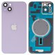 Housing Back Cover compatible with iPhone 14 Plus, (purple, with camera lens, HC, purple)