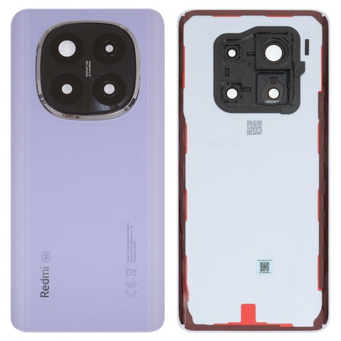 Housing Back Cover compatible with Xiaomi Redmi Note 14 Pro Plus 5G, purple, with camera lens, lavender purple 