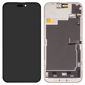 Pantalla LCD Wextom puede usarse con iPhone 15 Pro Max, negro, con marco, HC, sin error, OLED  soft, Diagnosable, 120Hz