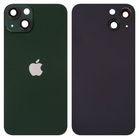 Housing Back Cover compatible with iPhone 13, green, with camera lens, small hole 