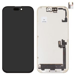 LCD compatible with iPhone 17, black, with frame, HC, OLED , GX OEM hard 