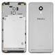 Housing Back Cover compatible with Meizu M3 Note, (silver, M681)