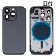 Housing compatible with iPhone 14 Pro, (black, with side button, HC, eSIM, space black)