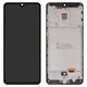 LCD compatible with Samsung A315 Galaxy A31, A315F/DS Galaxy A31, (black, with frame, FLYCDI, (OLED))
