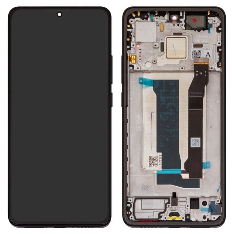 Дисплей для Xiaomi Poco X7 Pro, черный, с рамкой, Original PRC , 2412DPC0AG, 2412DPC0AI